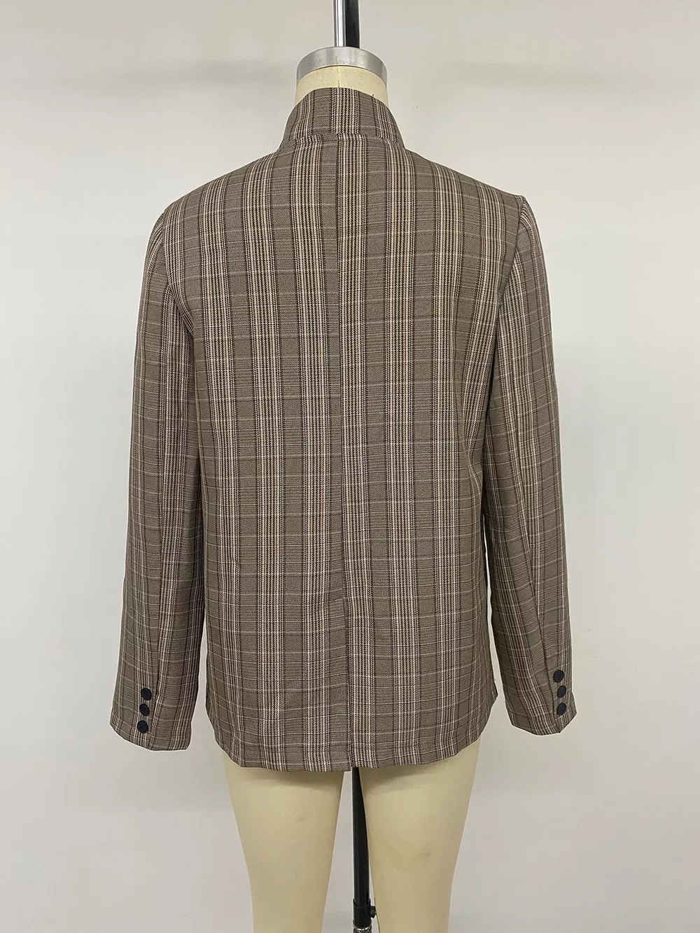 Plaid Single-Button Blazer, image 13