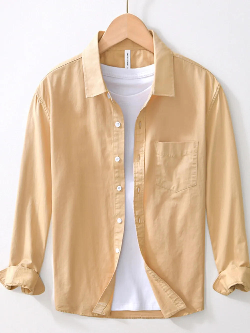 Men's Plus Size Button Up Long Sleeve Shirt, image 3