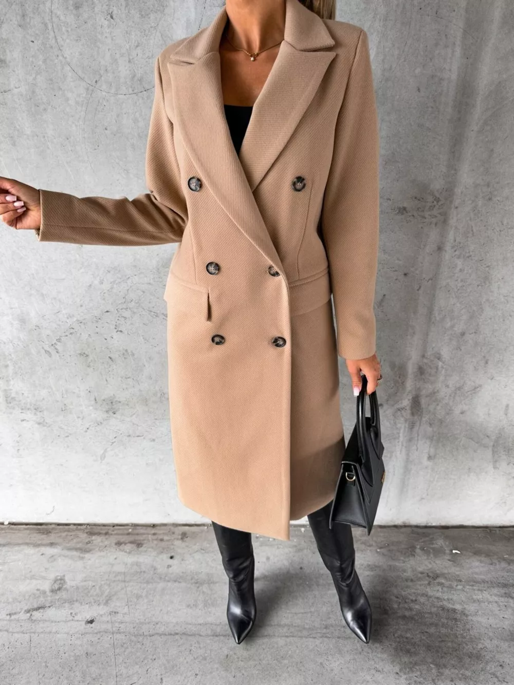 Double-Breasted Longline Coat, image 11