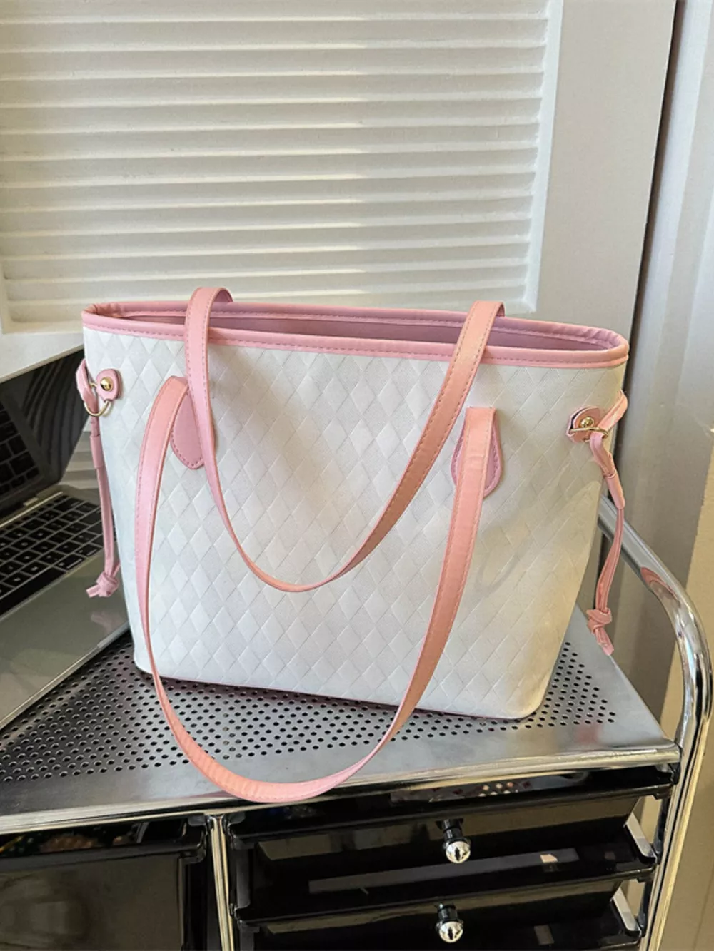 Woven Pattern Tote Bag, image 7