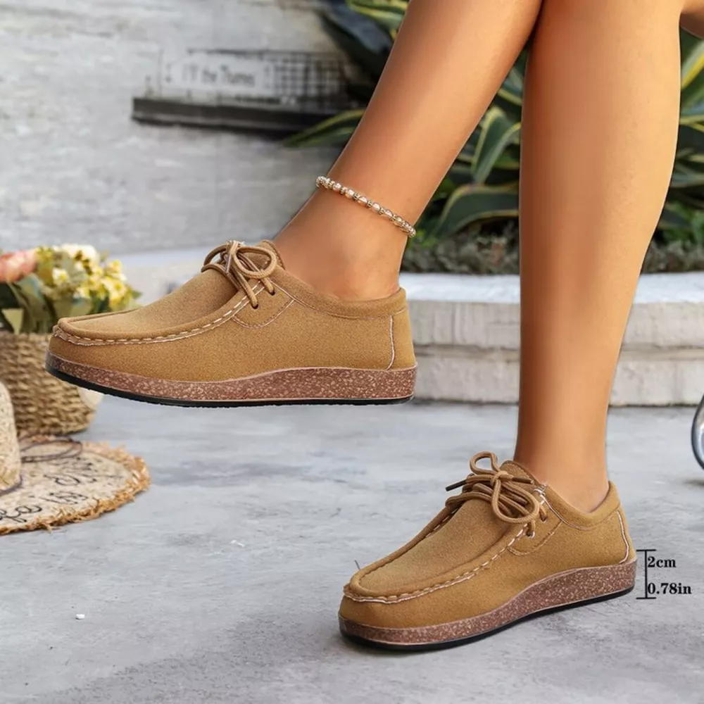 Round Toe Lace Up Slip-Ons, image 7
