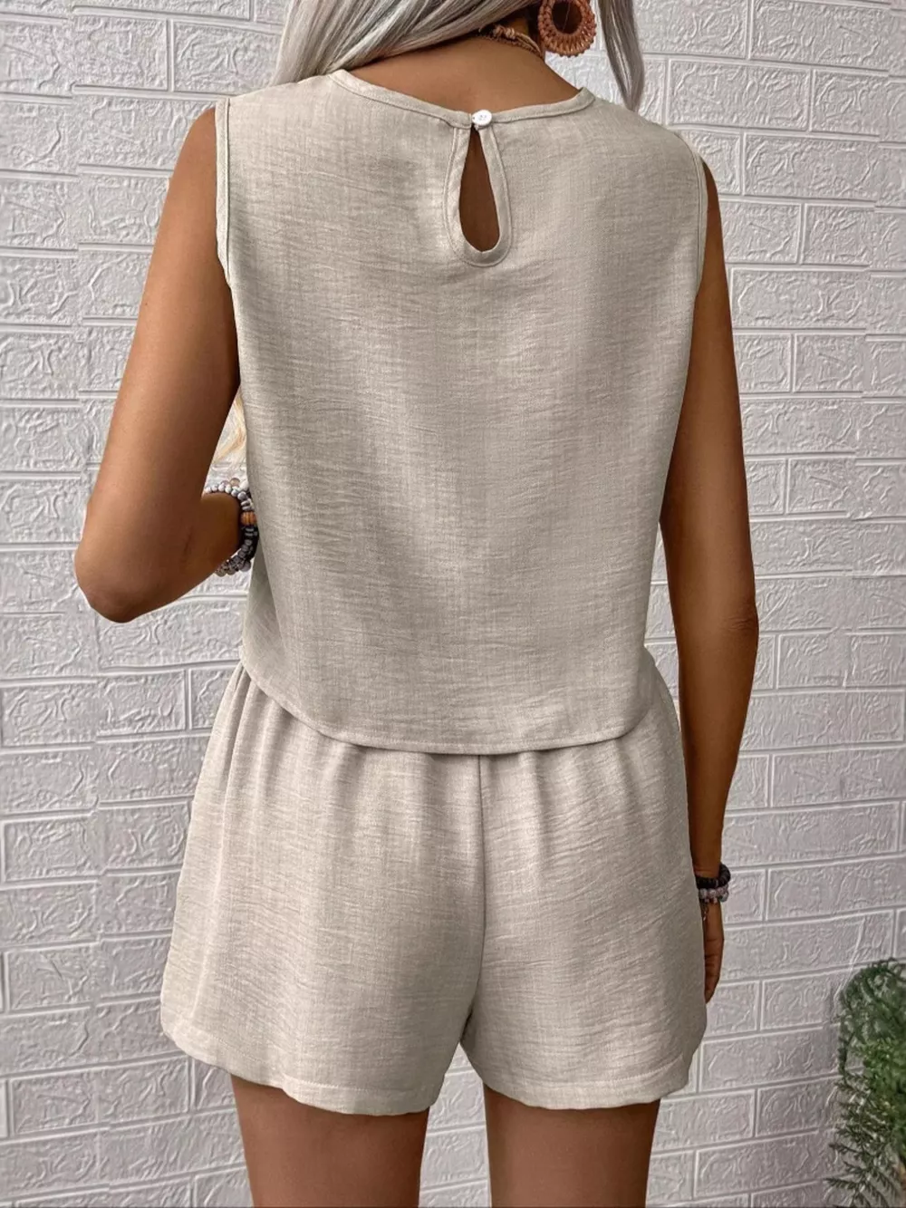 Sleeveless Top and Shorts Two-Piece Set, image 4