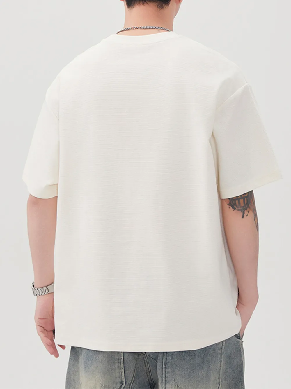 Men's Plus Size Round Neck Half Sleeve T-Shirt, image 2