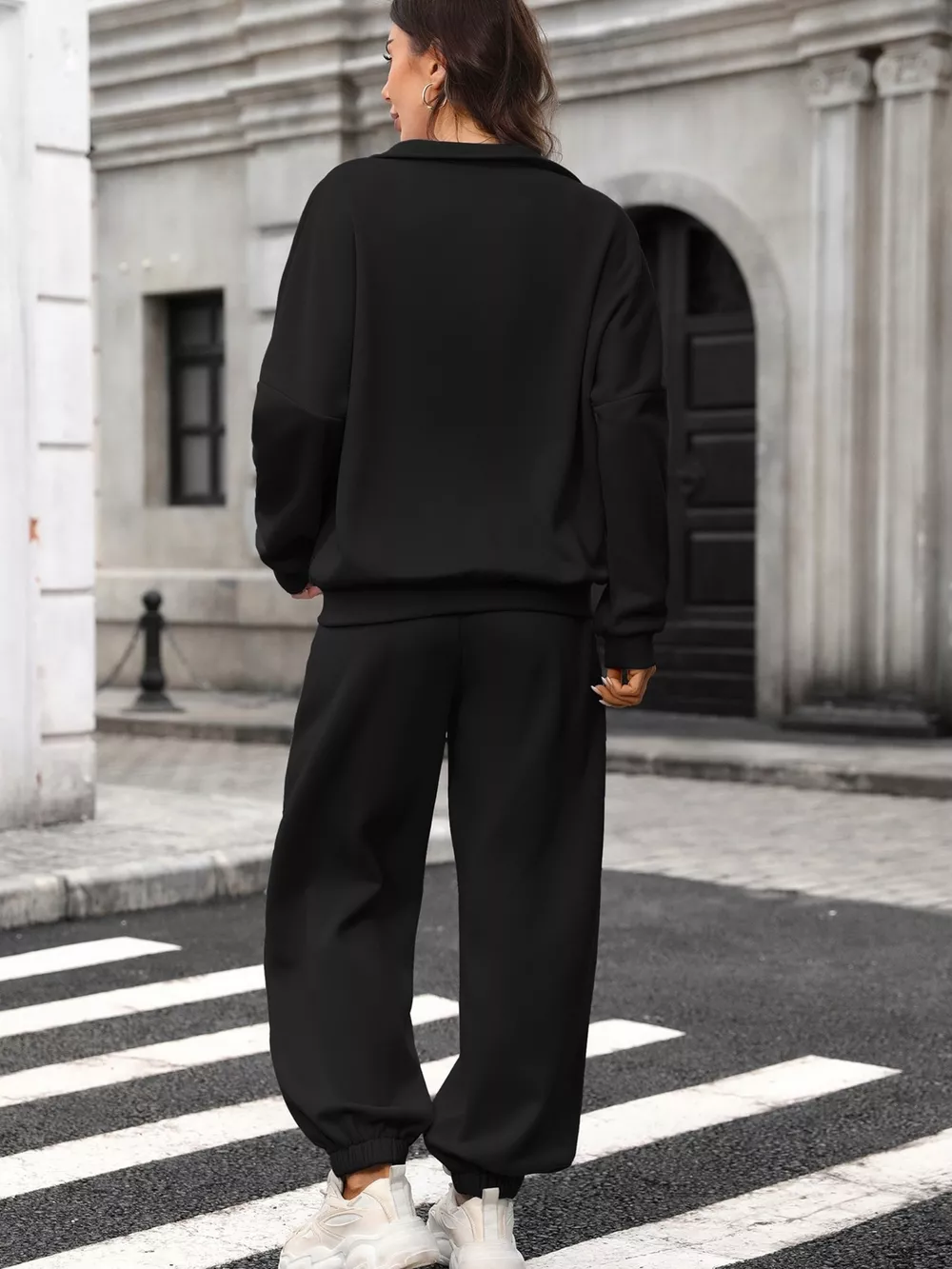 Zip-Up Long Sleeve Top and Pants Set, image 13