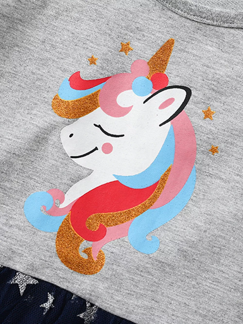 Children's Unicorn Starry Tulle Dress, image 3