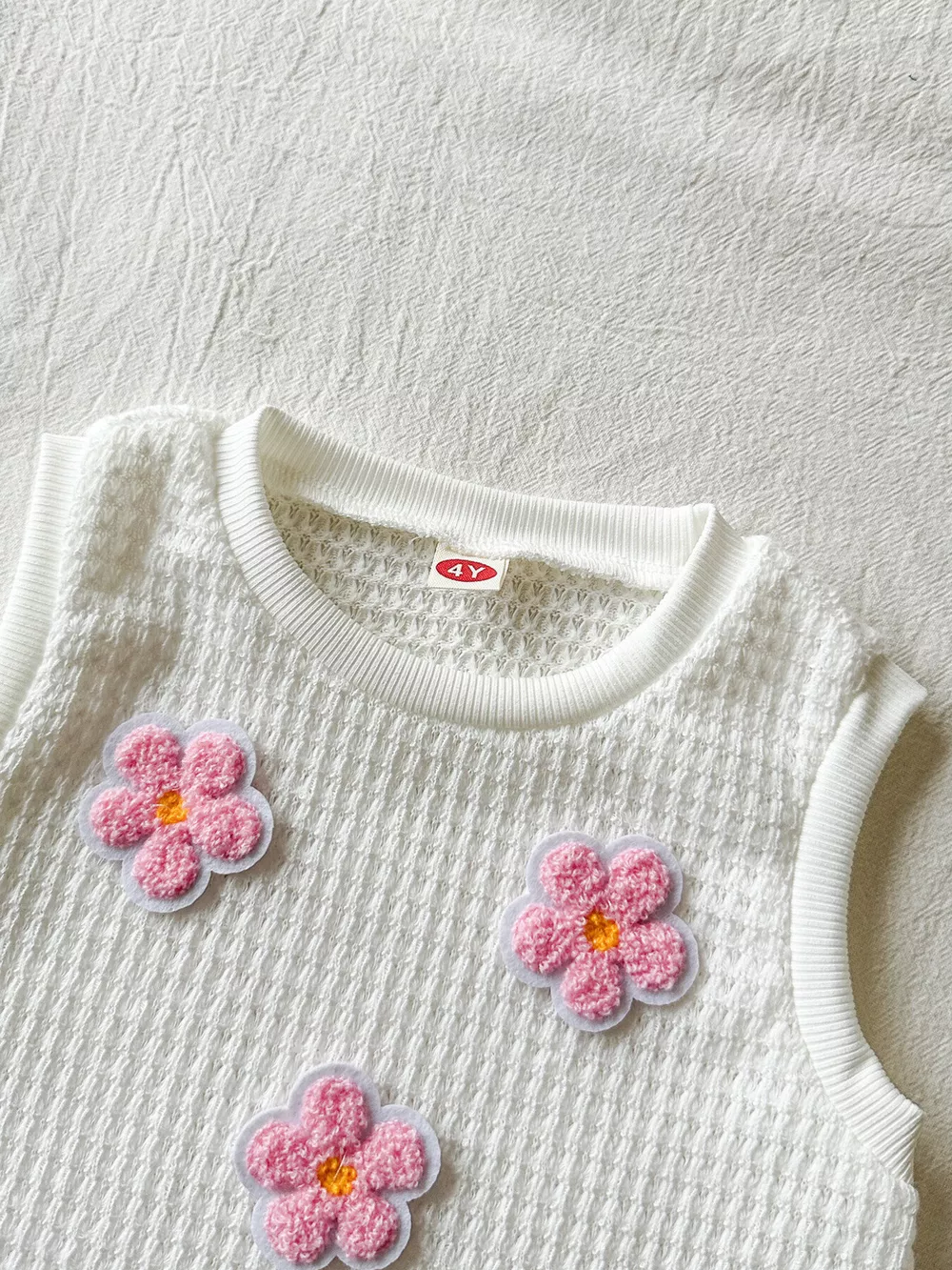Children's Flower Sleeveless Top and Skirt Set, image 3