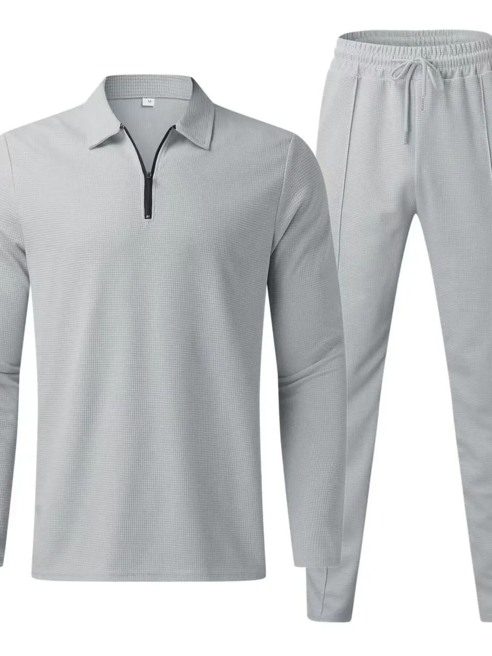 Men's Full Size Long Sleeve Top and Pants Set Plus Size, image 5
