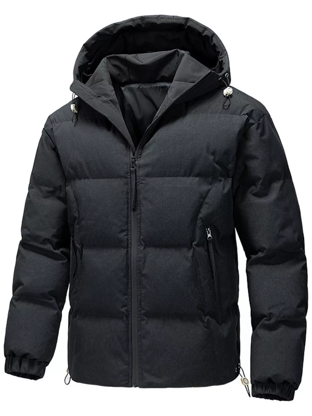 Men's Plus Size Warm Padded Hooded Puffer Jacket
