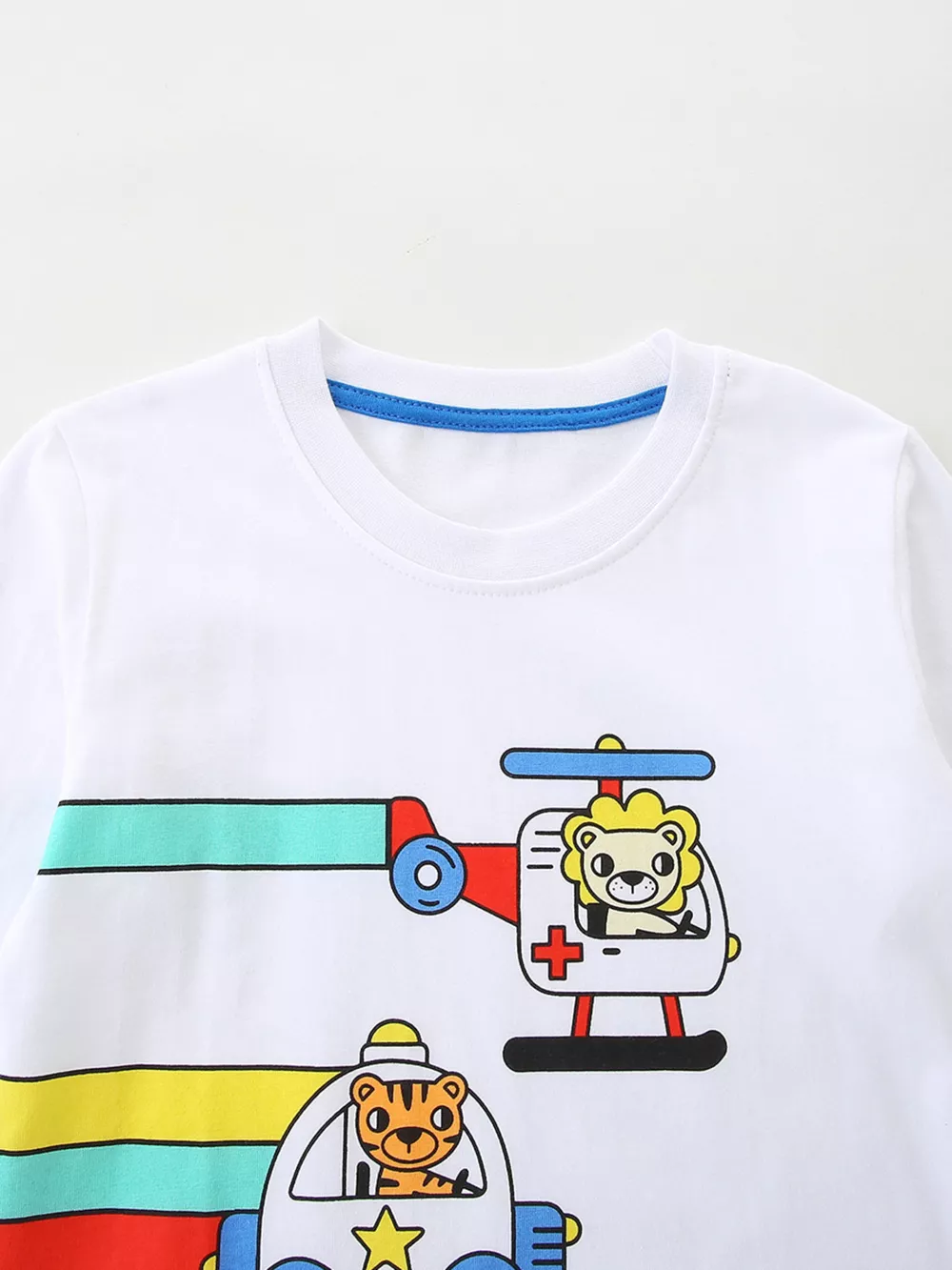 Children's Cartoon Vehicle Print Long Sleeve T-Shirt, image 3