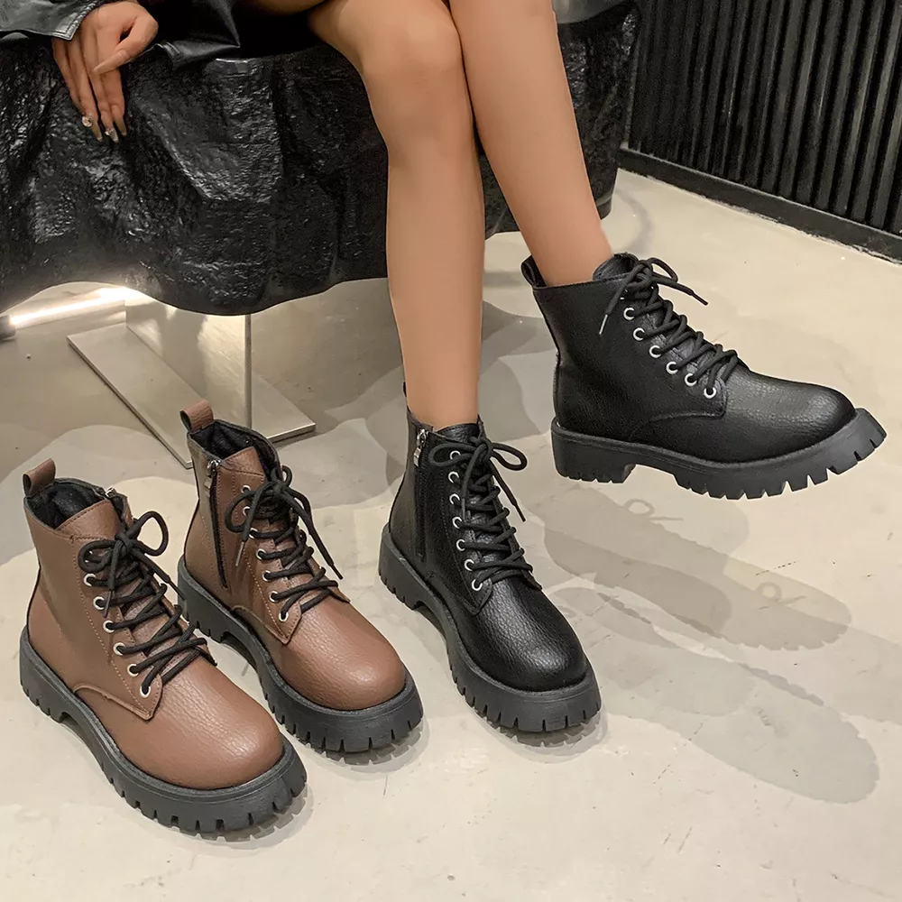 Chunky Platform Lace-Up Combat Boots, image 9