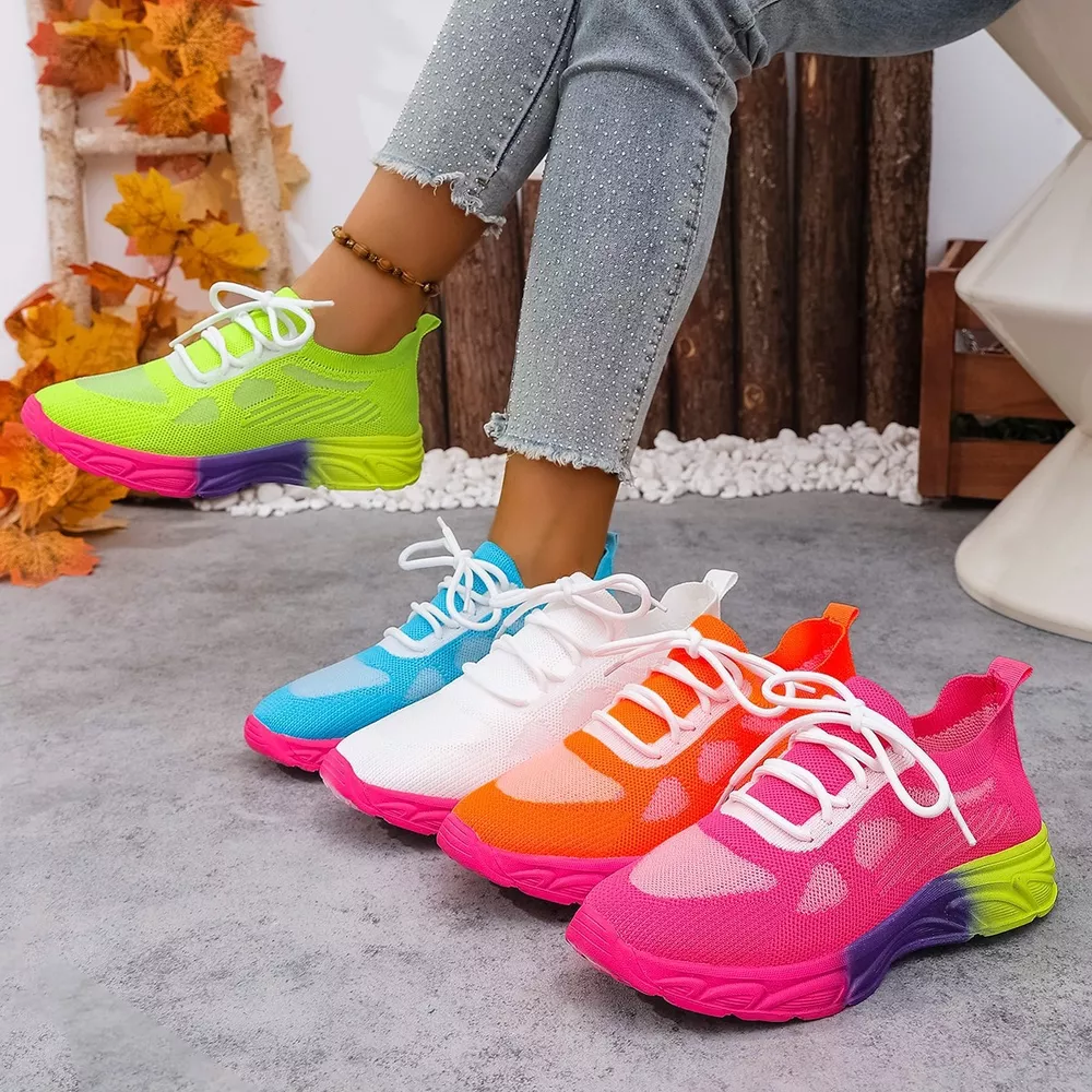 Lace Up Round Toe Sneakers, image 2