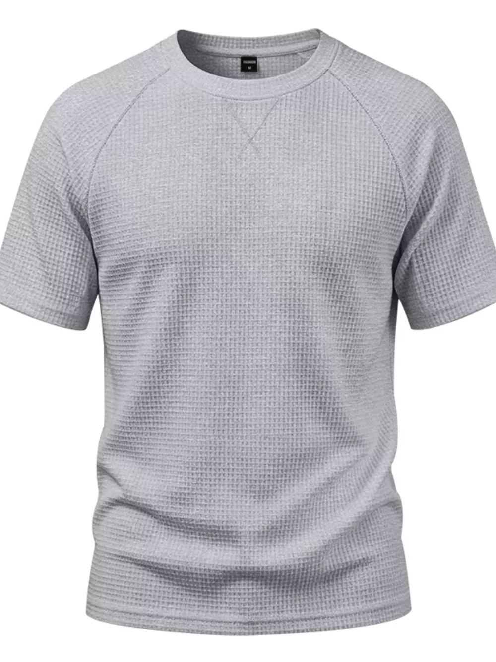 Men's Full Size Waffle Knit Raglan Short Sleeve T-Shirt Plus Size, image 12