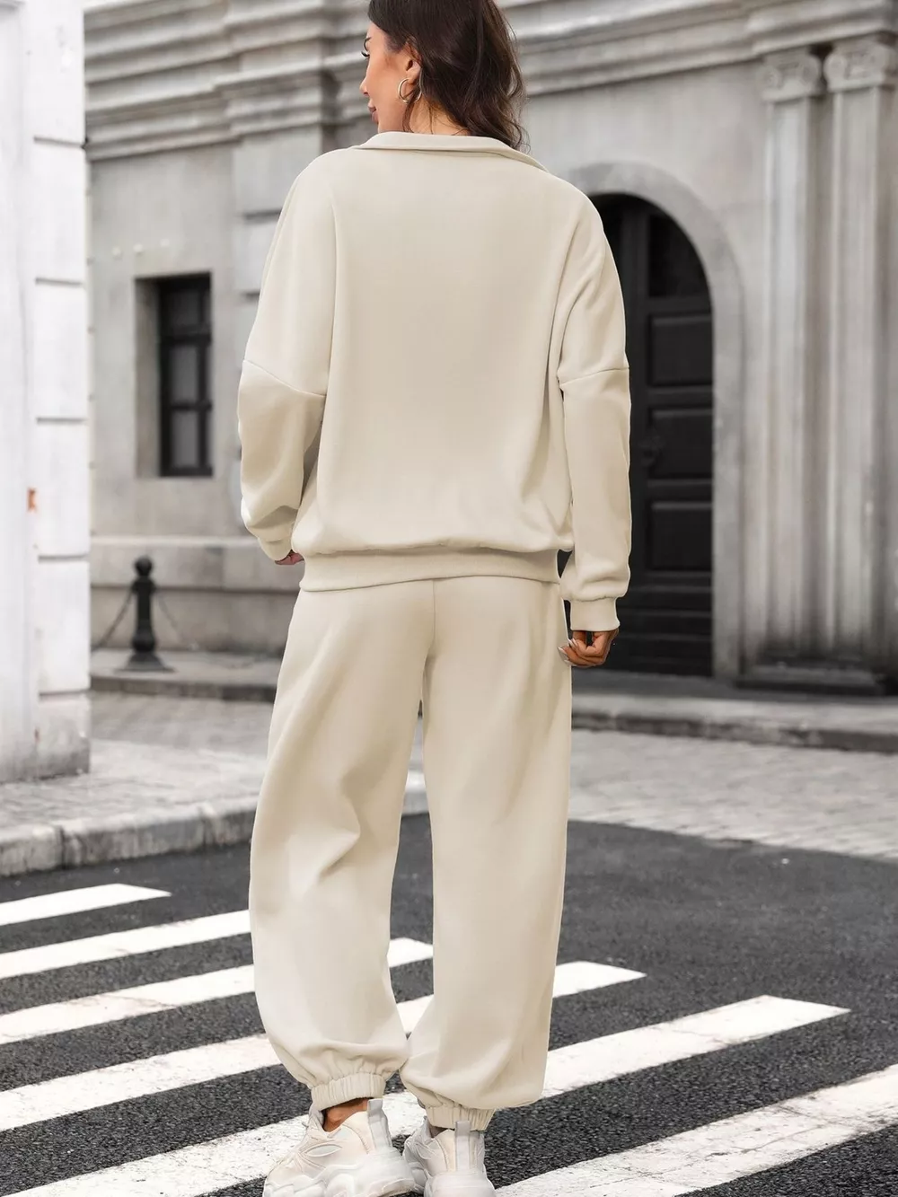 Zip-Up Long Sleeve Top and Pants Set, image 20