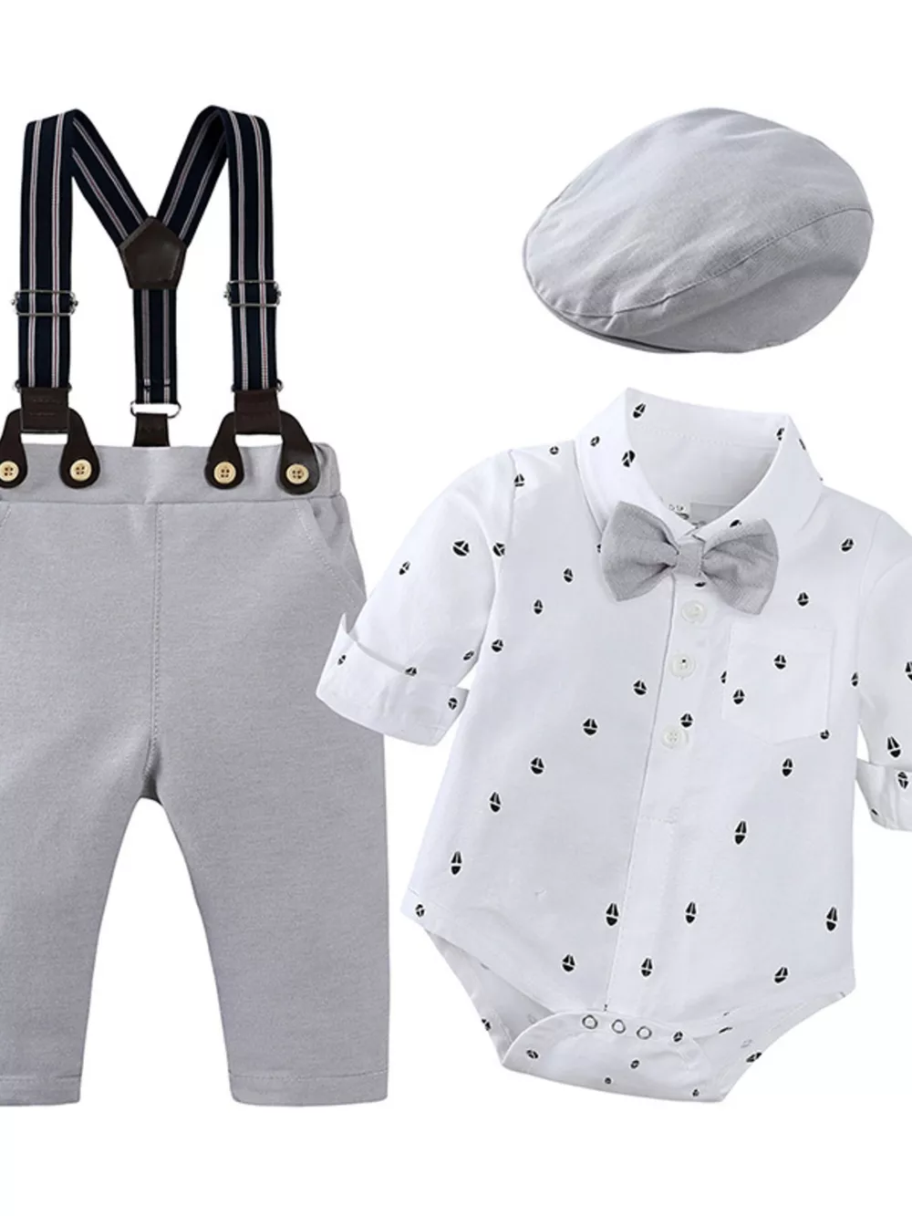Children's Button Up Shirt and Overall Set, image 4