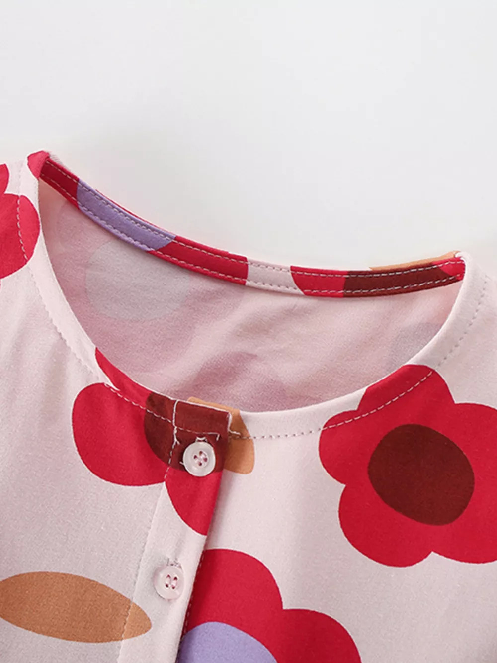 Children's Floral Print Short Sleeve Dress, image 3