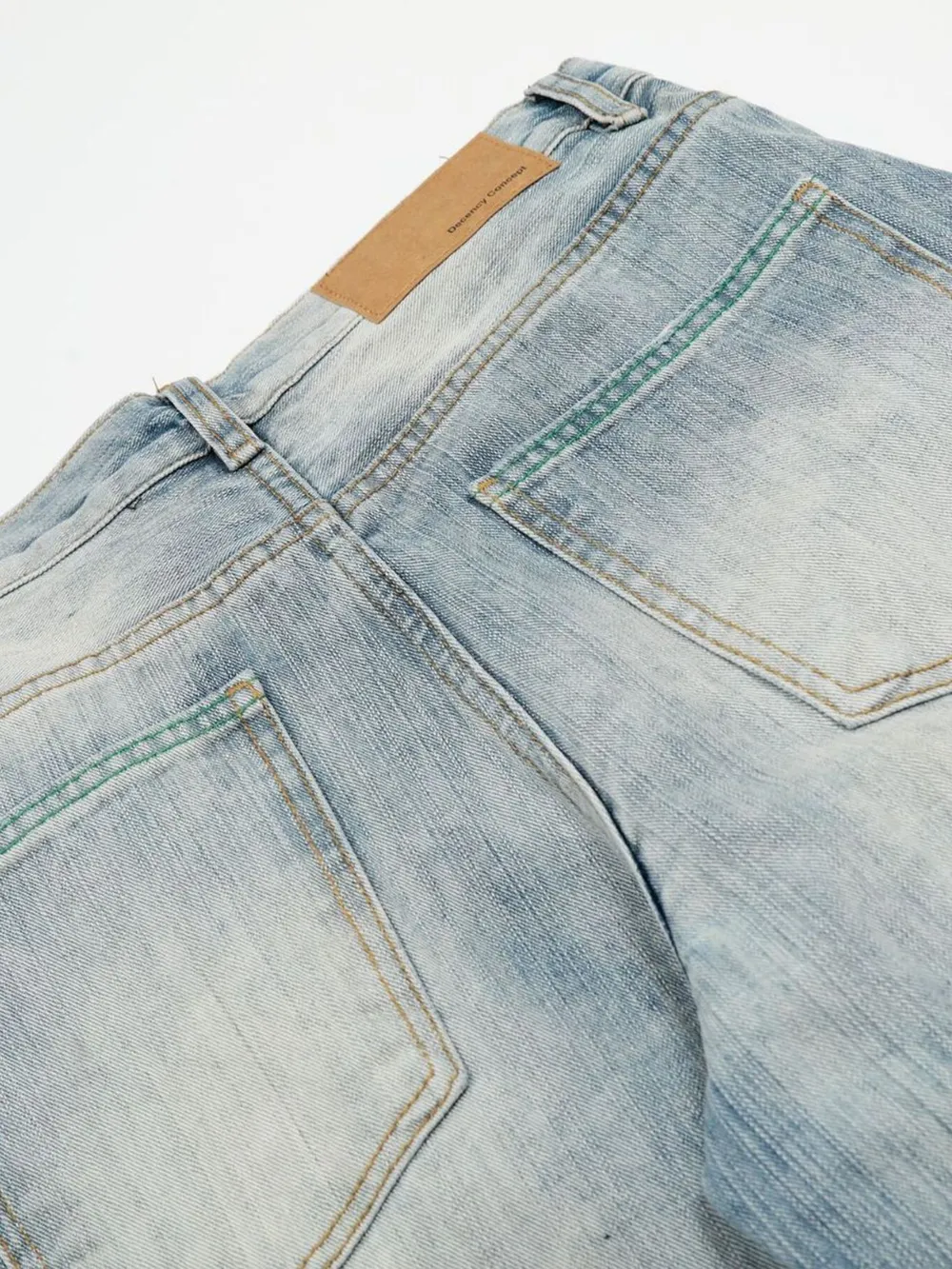Men's Washed Wide Leg Baggy Jeans, image 12