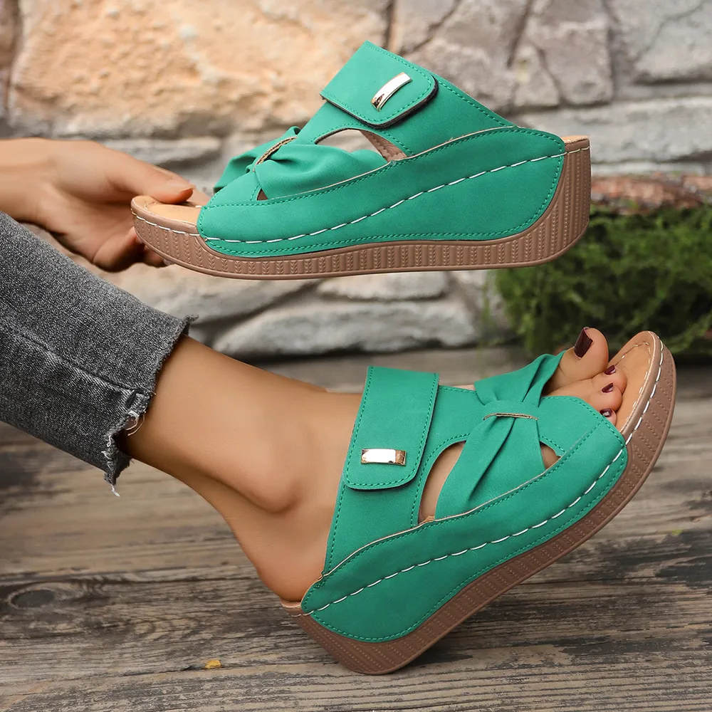 Open Toe Wedge Sandals, image 2