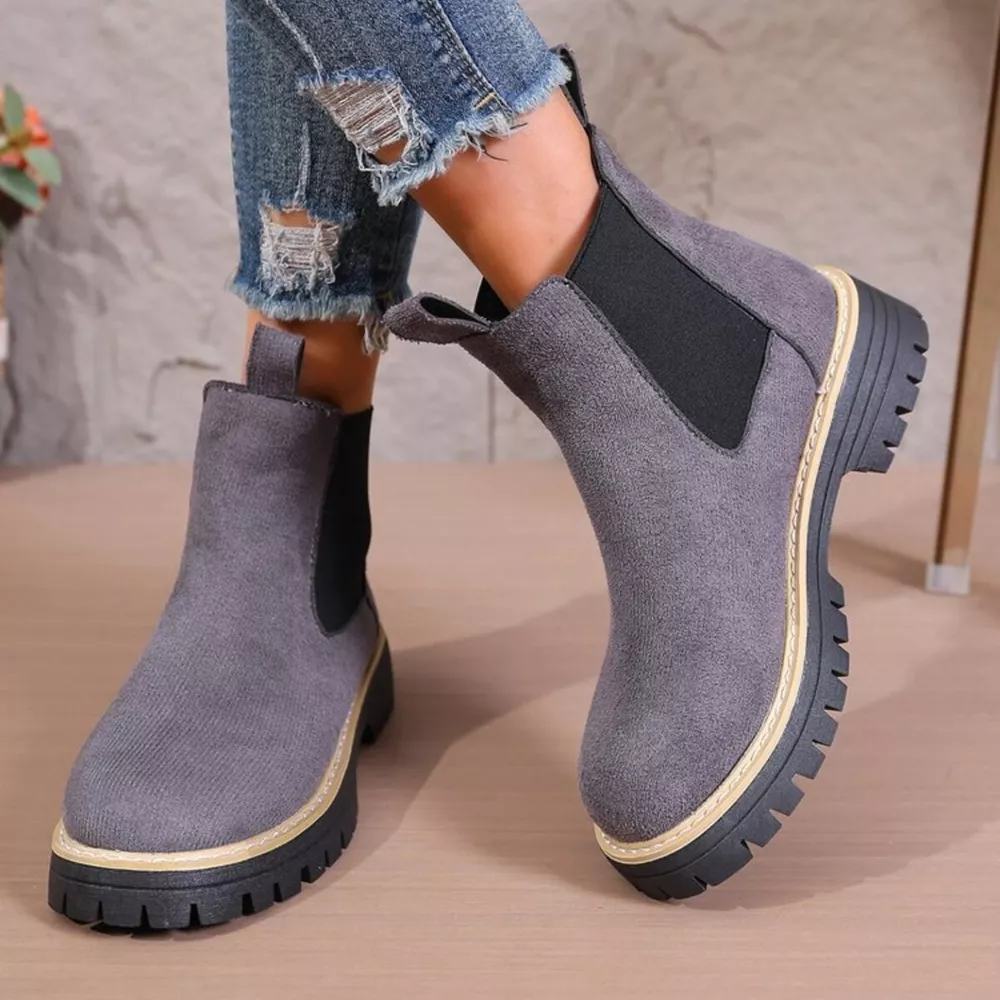 Round Toe Platform Boots, image 12
