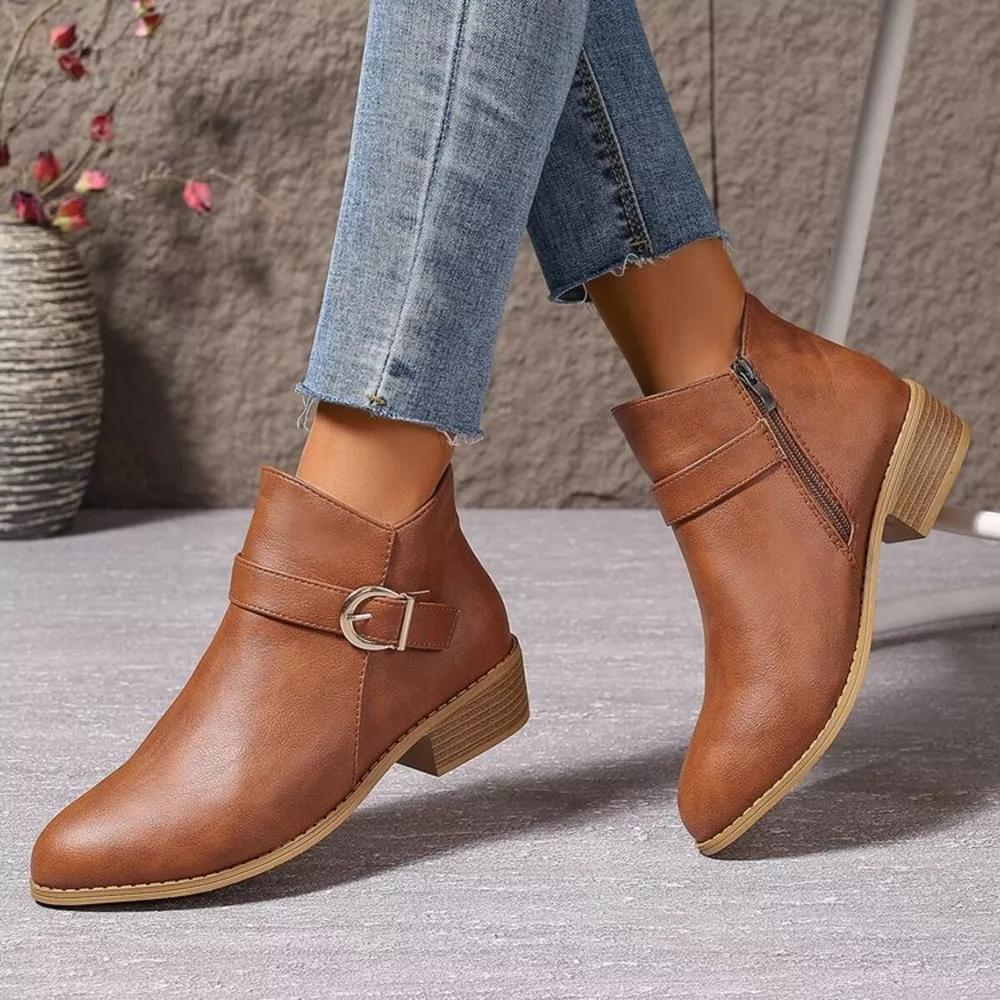 Point Toe Block Heels Boots, image 9