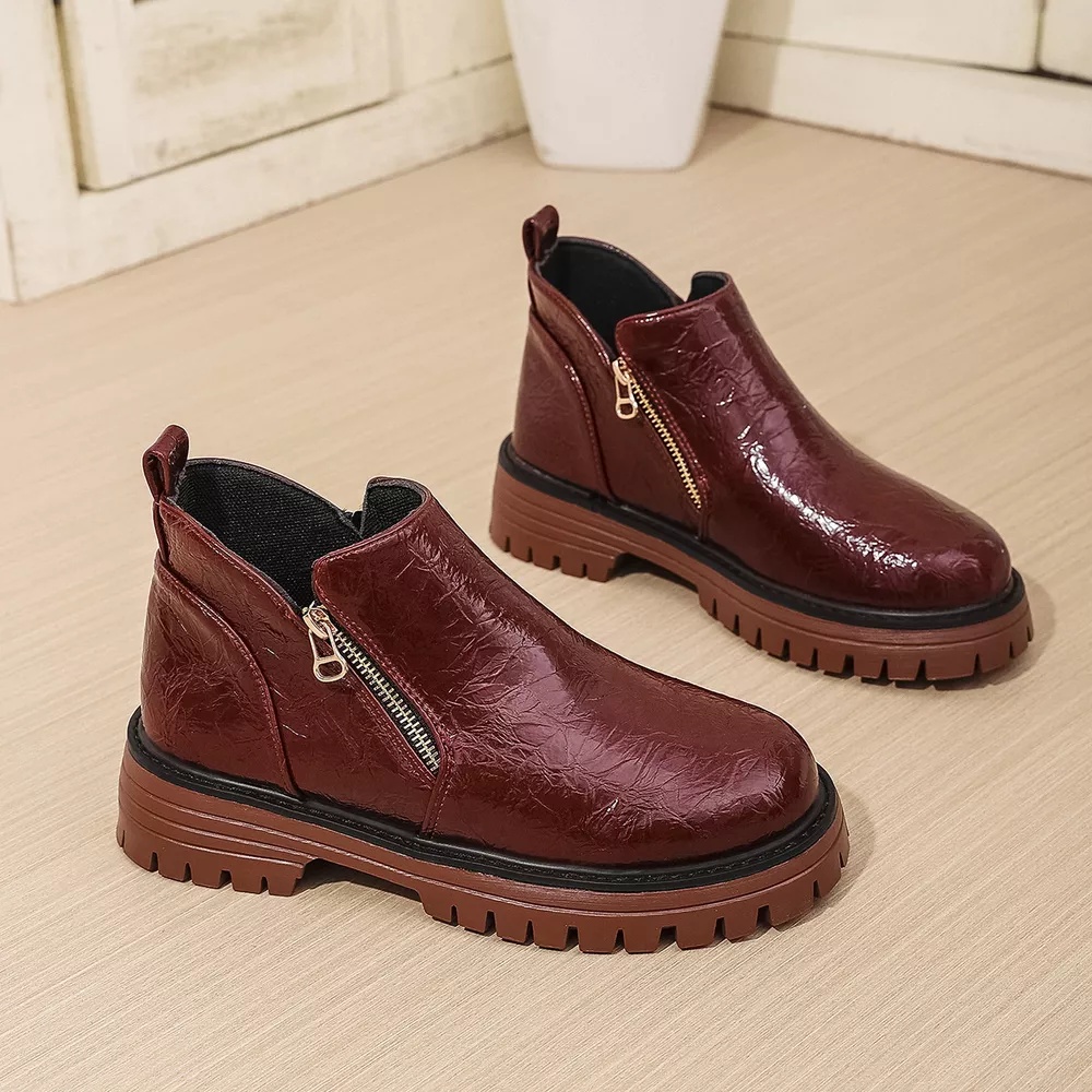 Round Toe Block Heels Boots, image 9