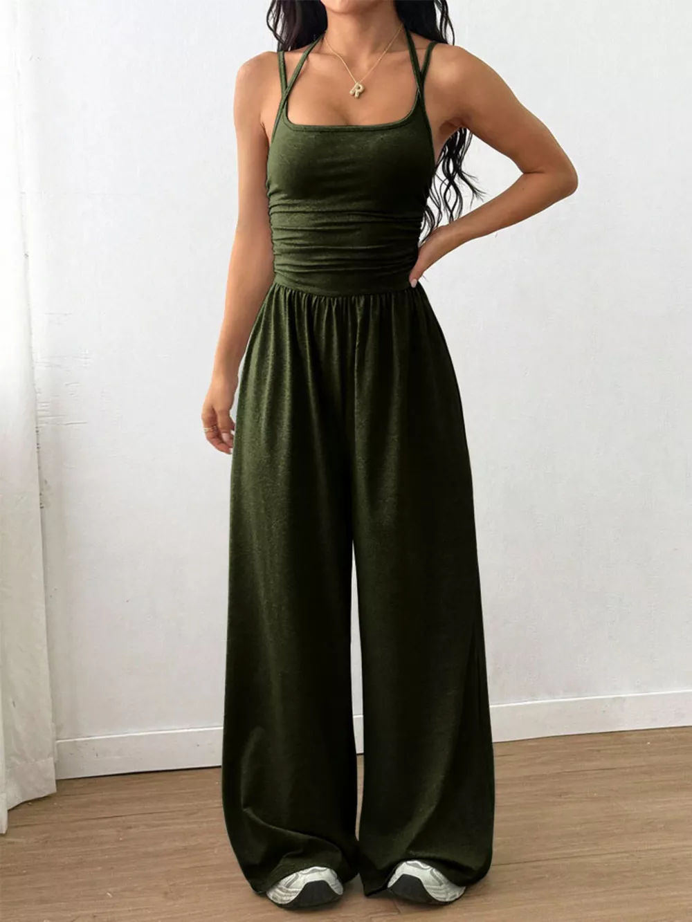Spaghetti Strap Wide-Leg Jumpsuit, image 28