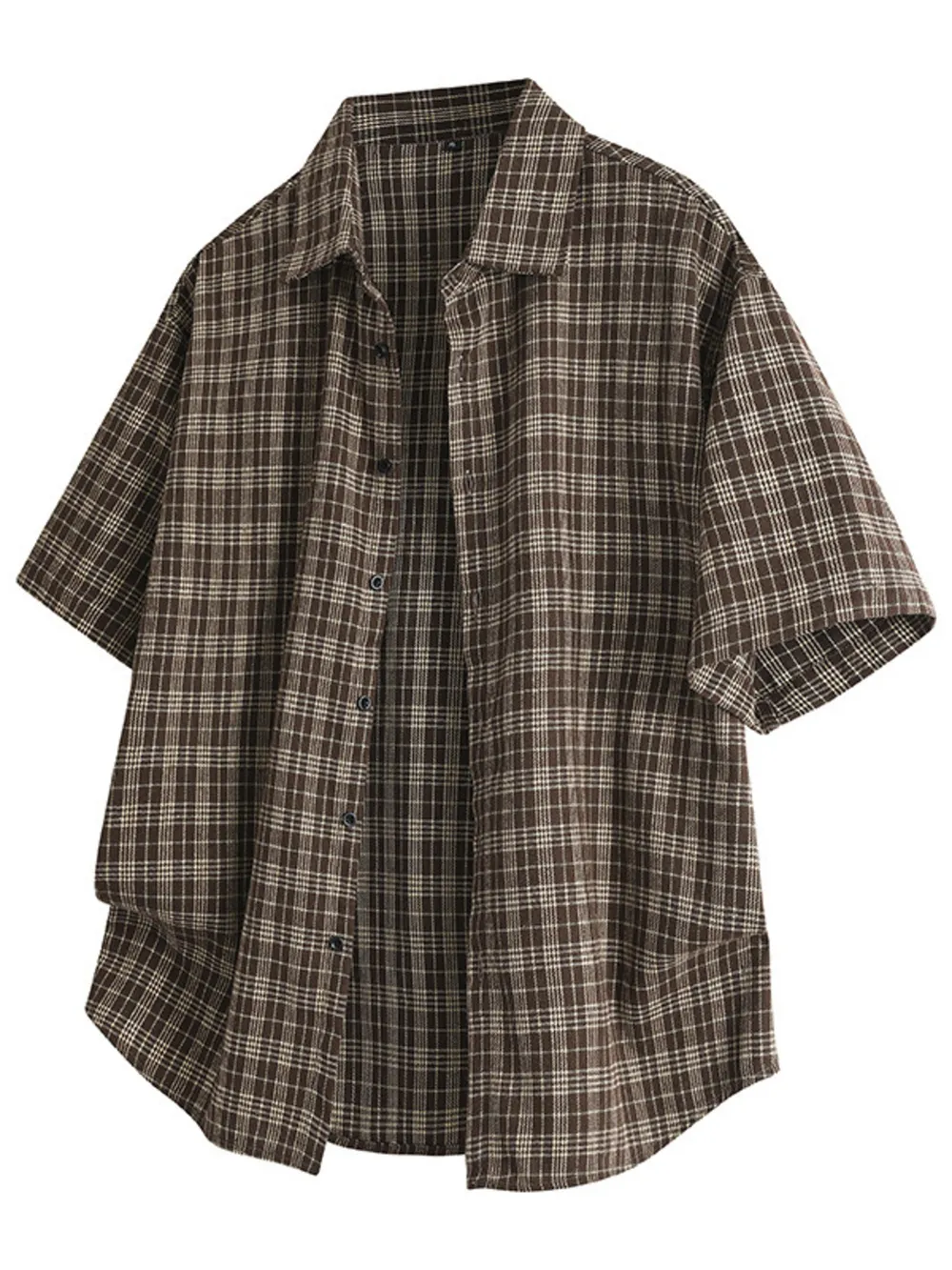 Men's Plus Size Plaid Short Sleeve Shirt, image 2