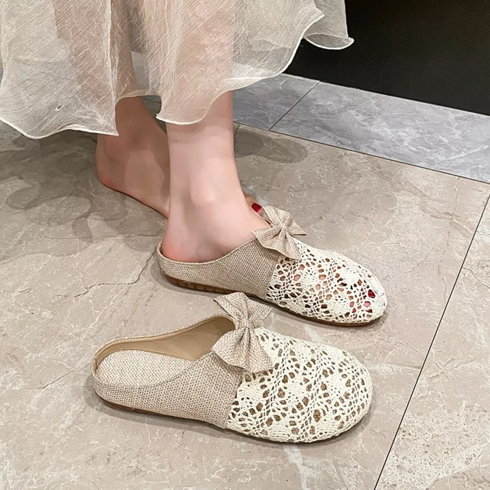 Round Toe Bow Slip-Ons, image 2