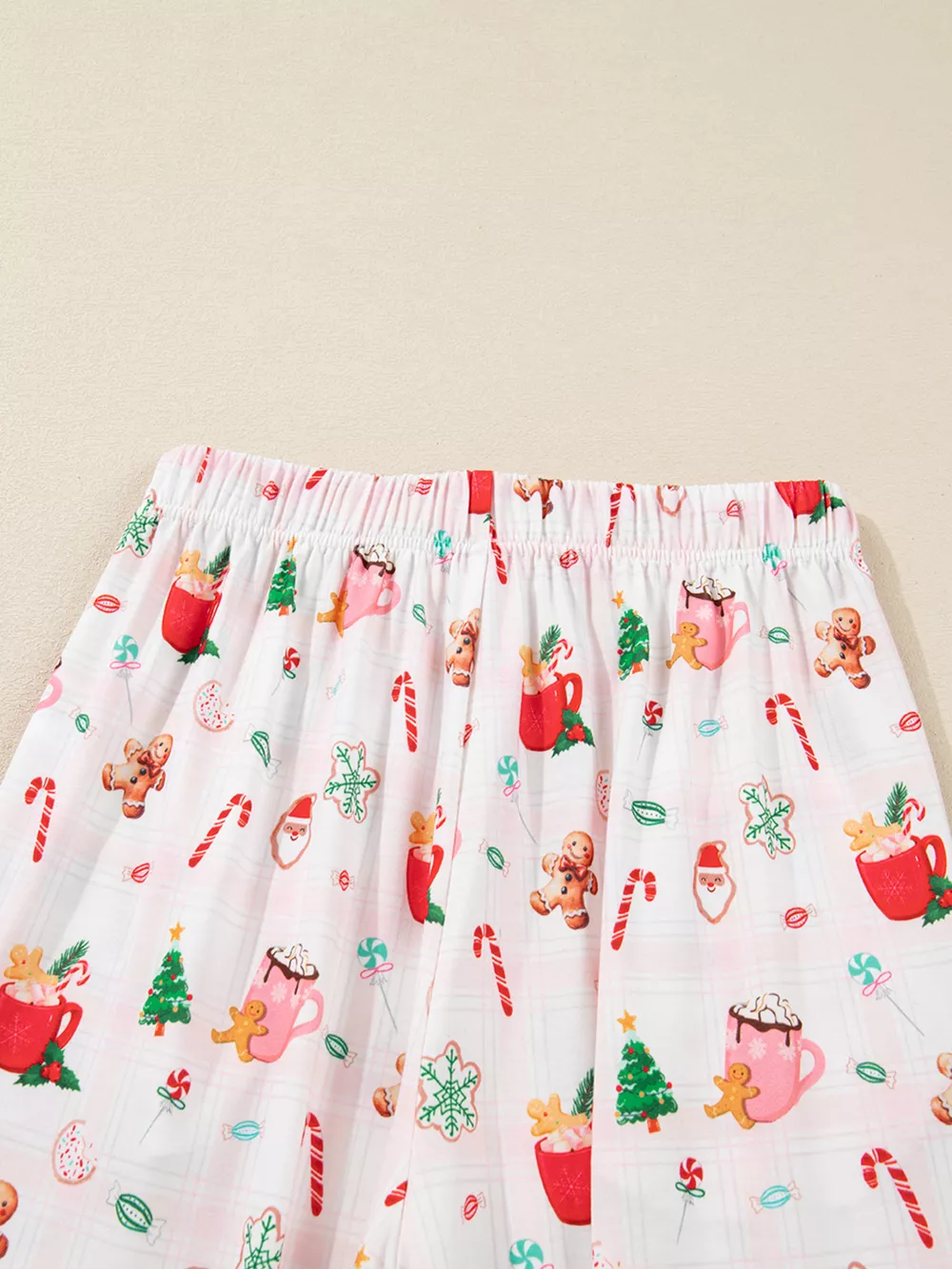 Christmas Spirit Cute Holiday Print Short Sleeve Shirt and Pants 2pcs Pajama Set, image 7