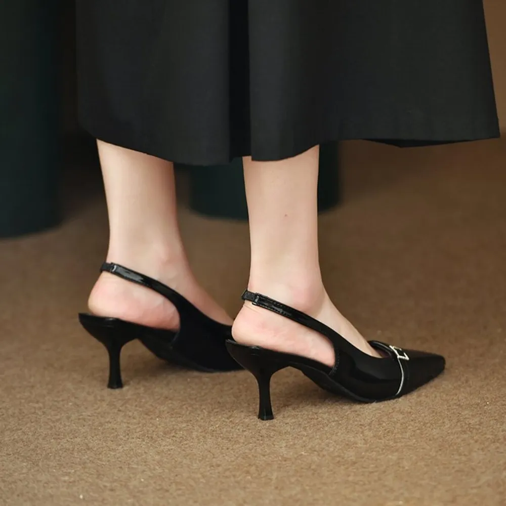 Pointed Toe Slingback Pumps, image 6