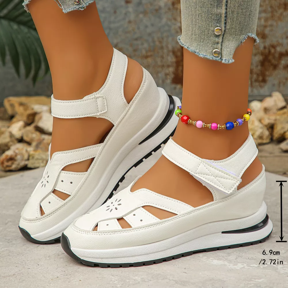 Cutout Wedge Sandals, image 8