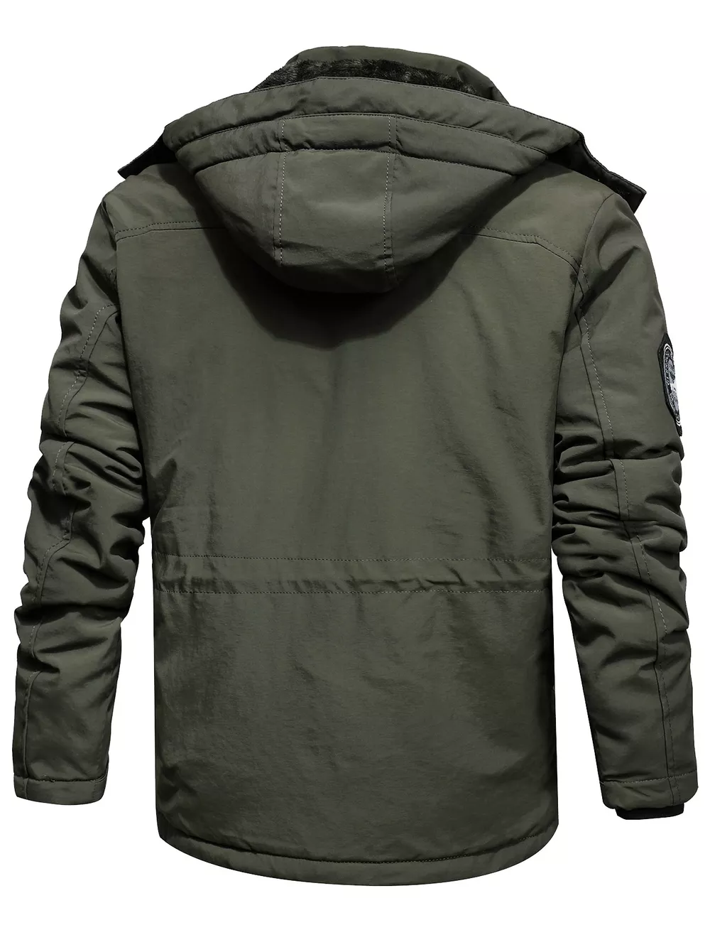 Men's Plus Size Winter Warm Hooded Padded Coat, image 4