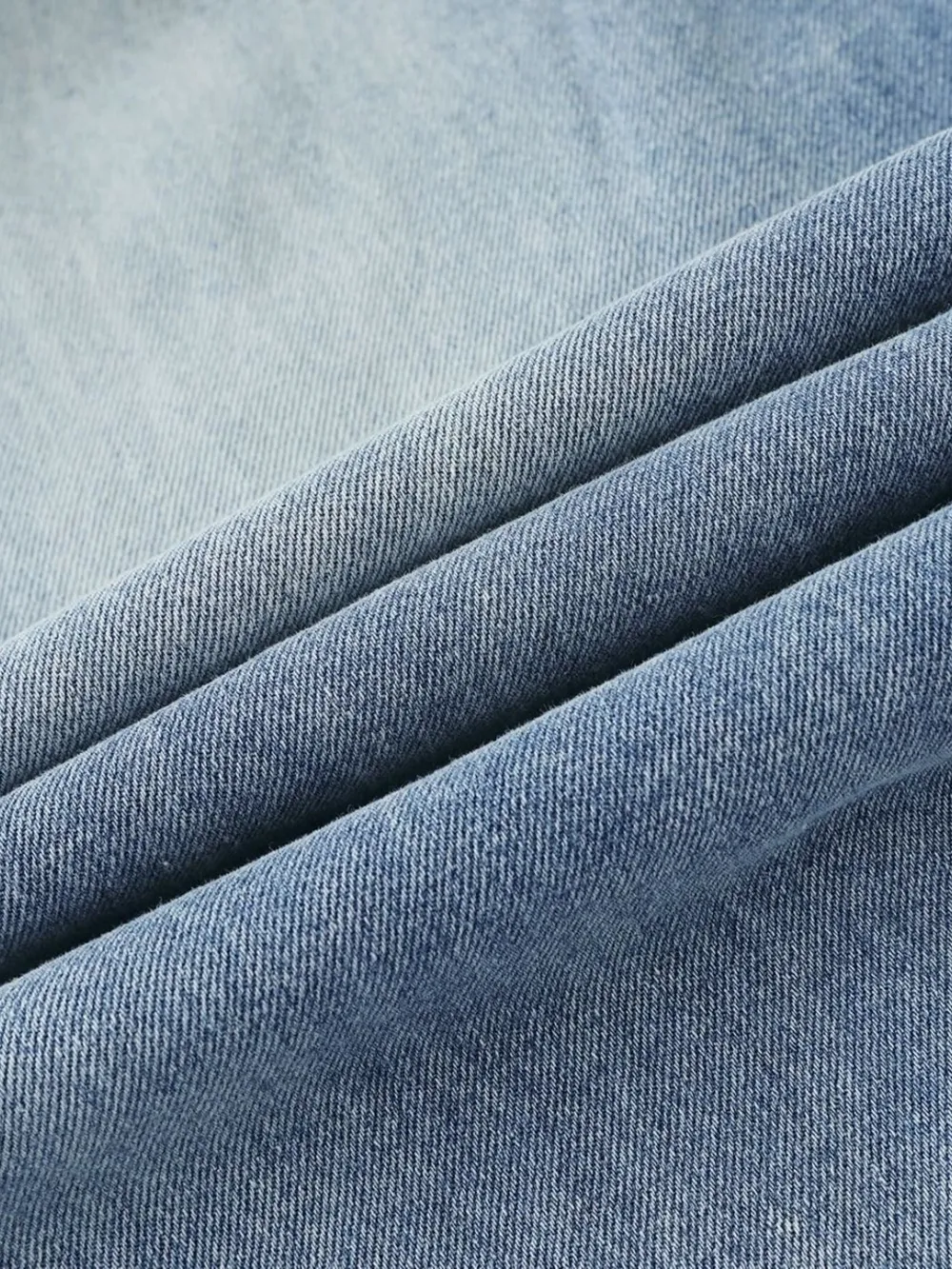 Men's Wide-Leg Vintage Wash Denim Jeans, image 11
