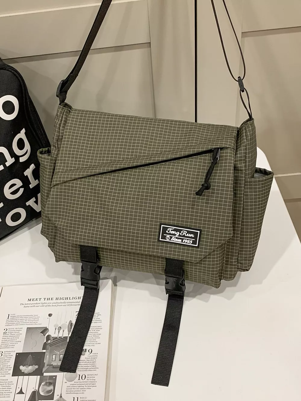 Plaid Buckle Flap Crossbody Bag, image 15