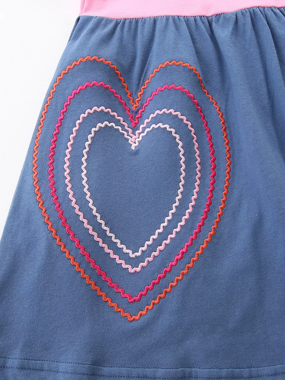 Children's Heart Embroidered Casual Dress, image 4