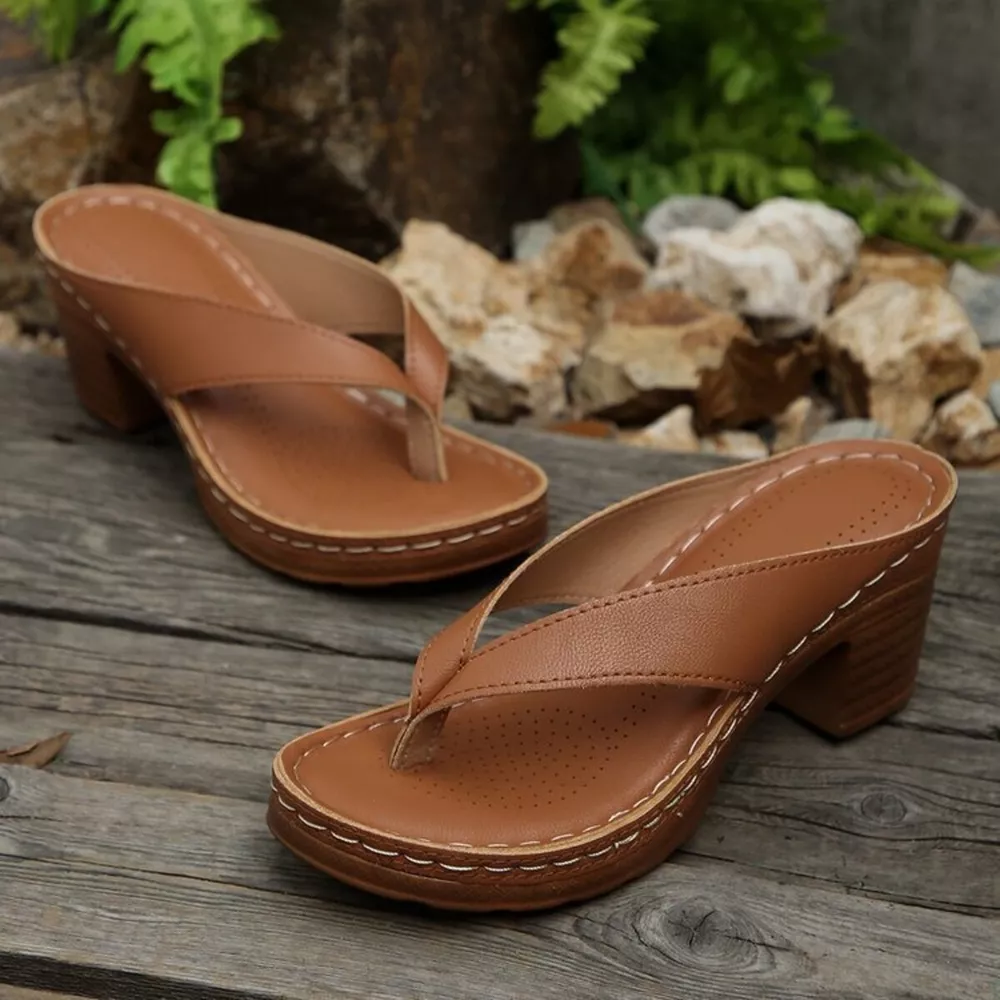 Toe Post Block Heels Sandals, image 9