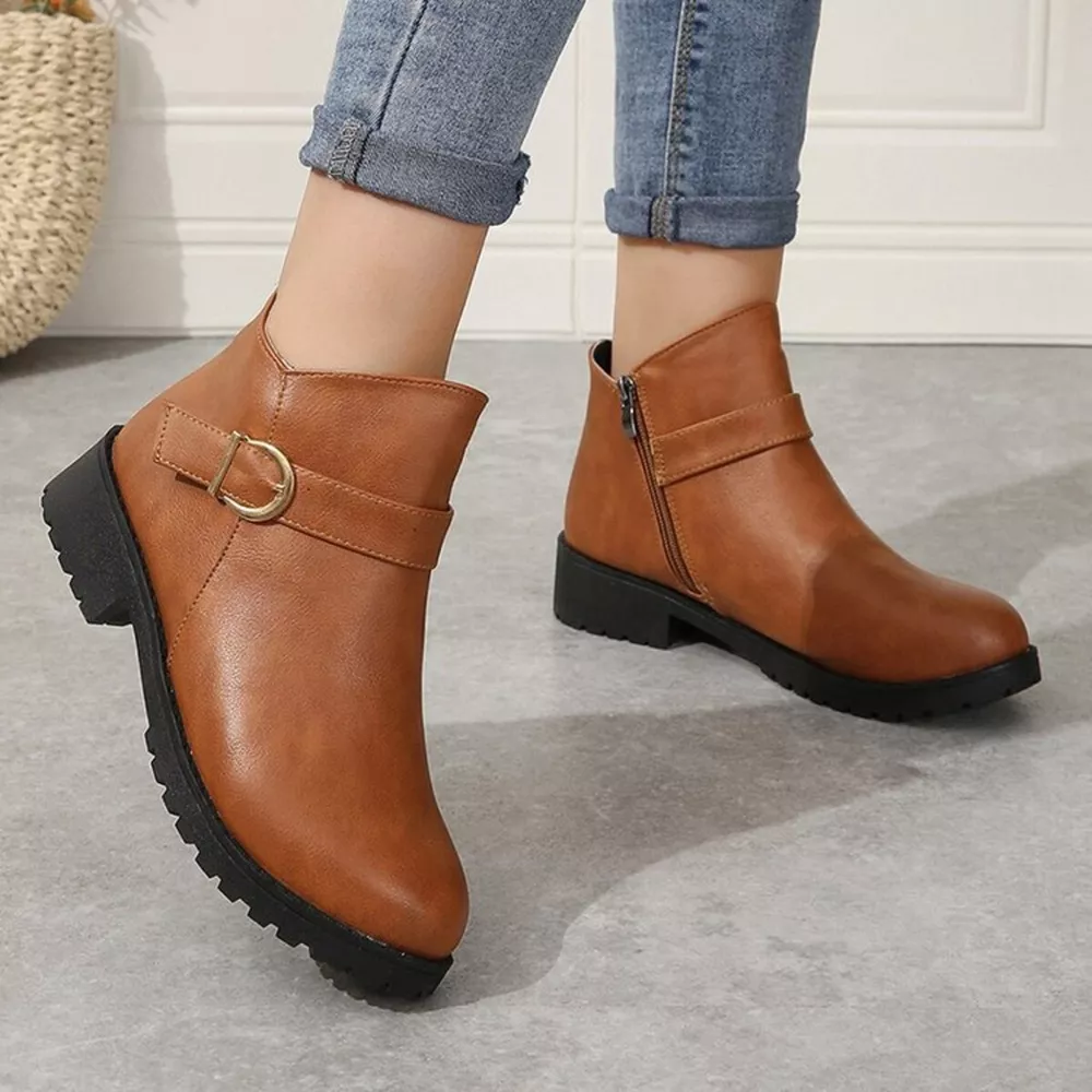 Buckle Accent Ankle Boots, image 5