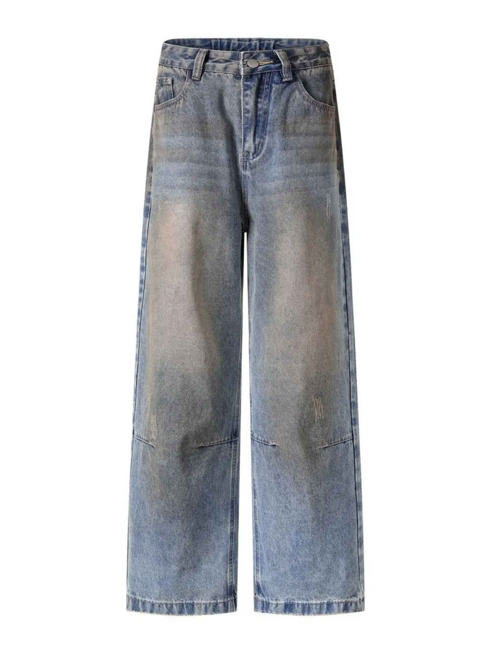 Men's Wide Leg Wash Jeans