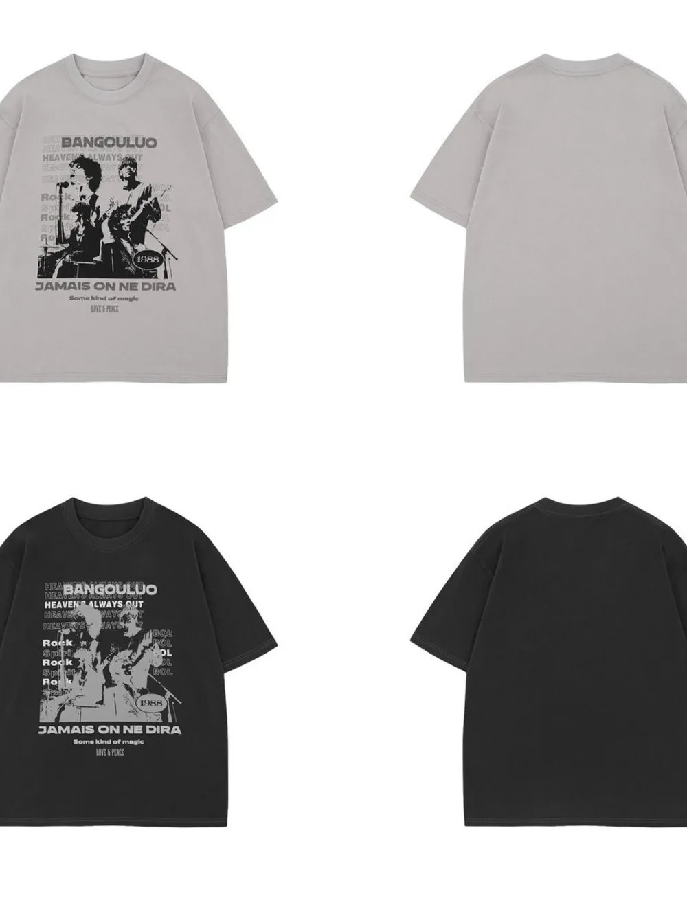 Men's Graphic Round Neck Oversized T-Shirt, image 6