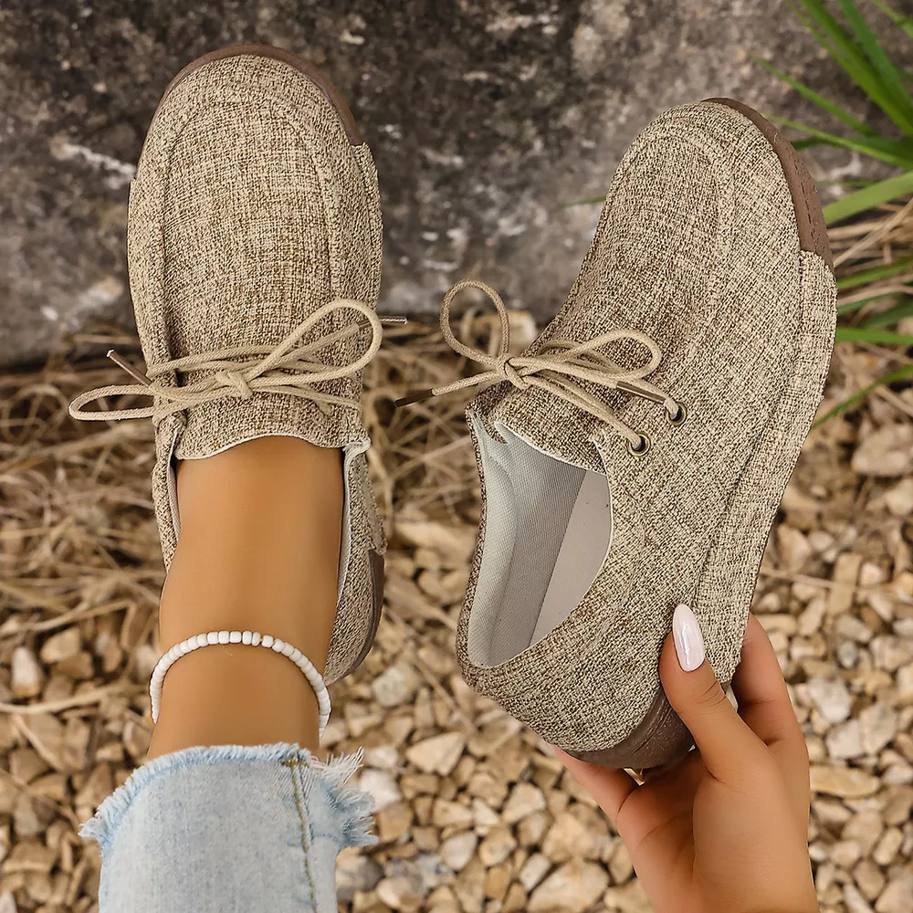 Round Toe Lace-Up Sneakers, image 7