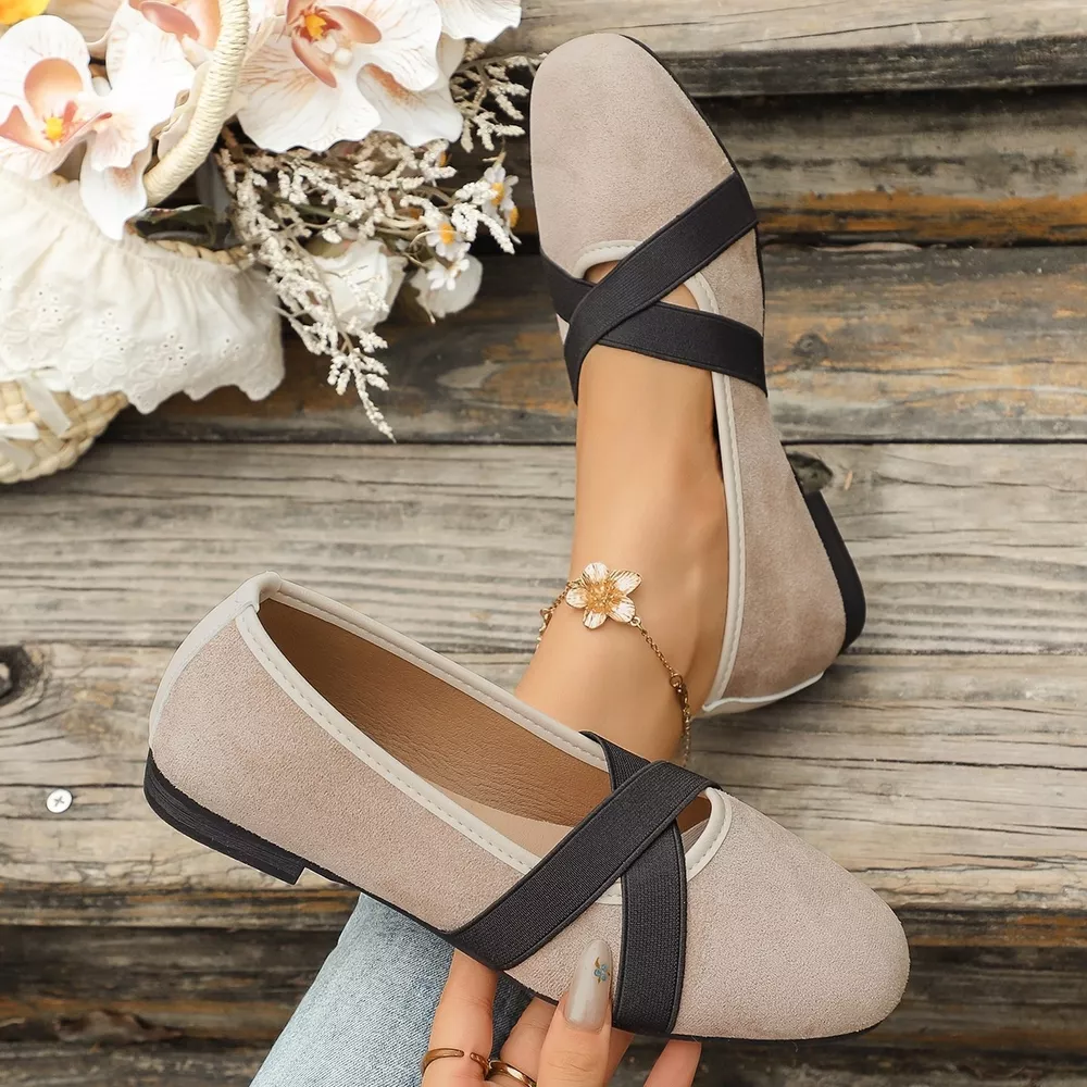 Suede Cross-Strap Slip-On Loafers, image 5
