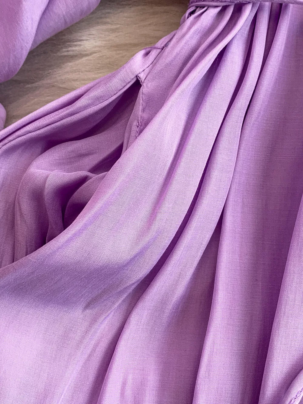 Balloon Sleeve Tie-Waist Dress, image 9