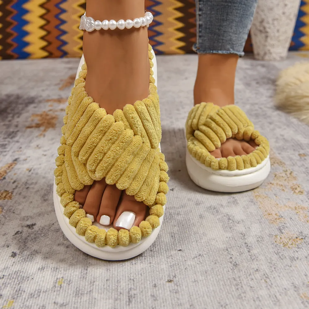 Crisscross Open Toe Platform Slippers, image 11