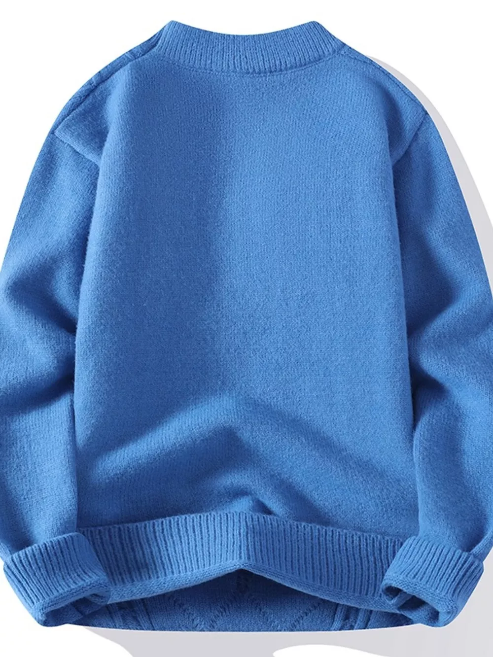 Men's Plus Size Cable-Knit Crewneck Sweater, image 3