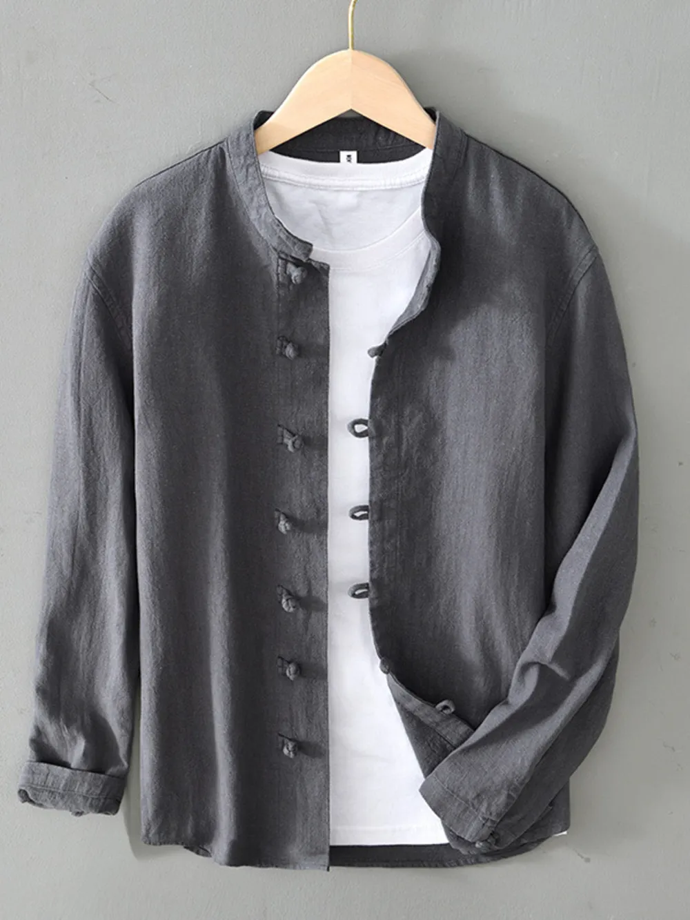 Men's Plus Size Button Up Long Sleeve Shirt, image 6