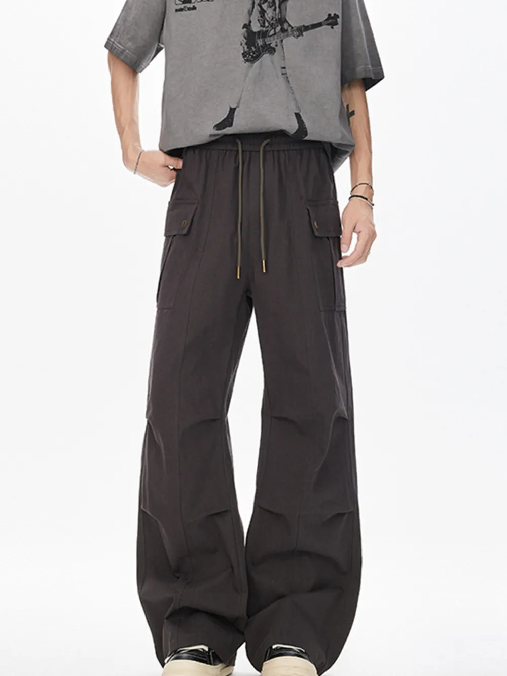 Men's Drawstring Cargo Pants, image 5