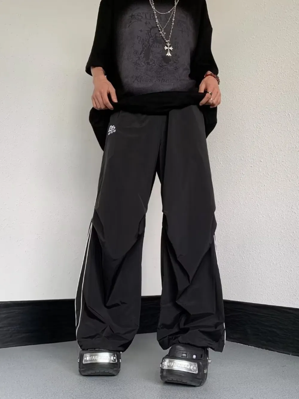 Men's Striped Wide Leg Pants, image 2