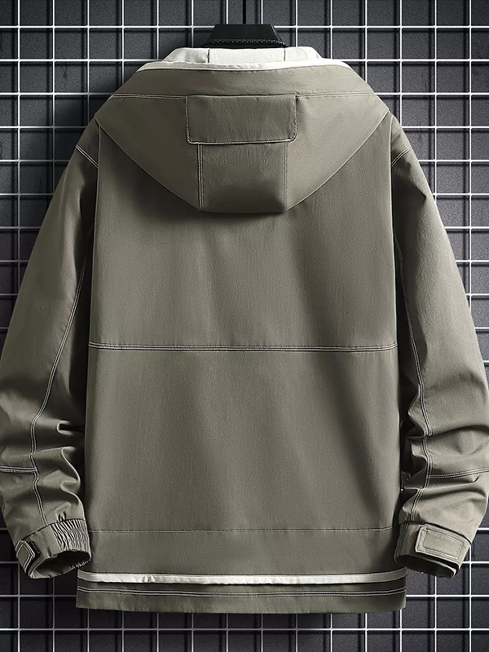 Men's Plus Size Hooded Casual Lightweight Jacket, image 3