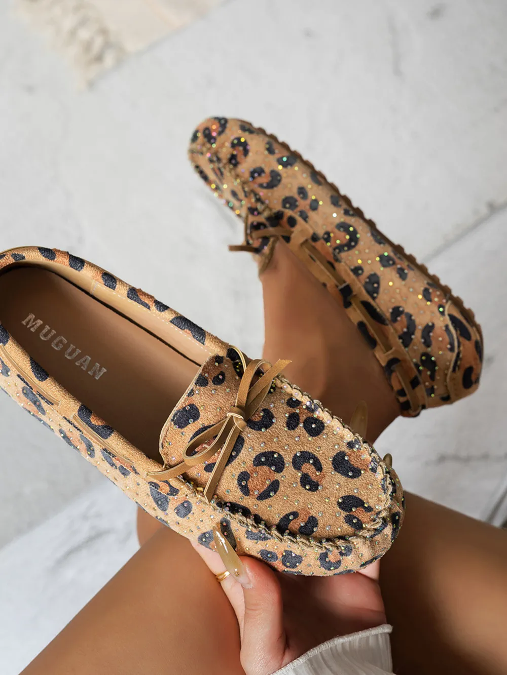 Bow Round Toe Flats Slip-Ons, image 3