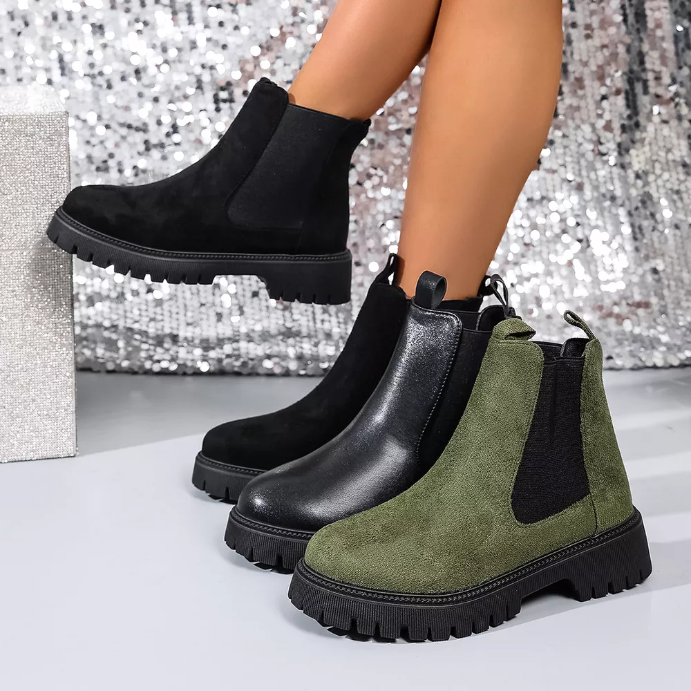 Elastic Side Panels Ankle Boots, image 2