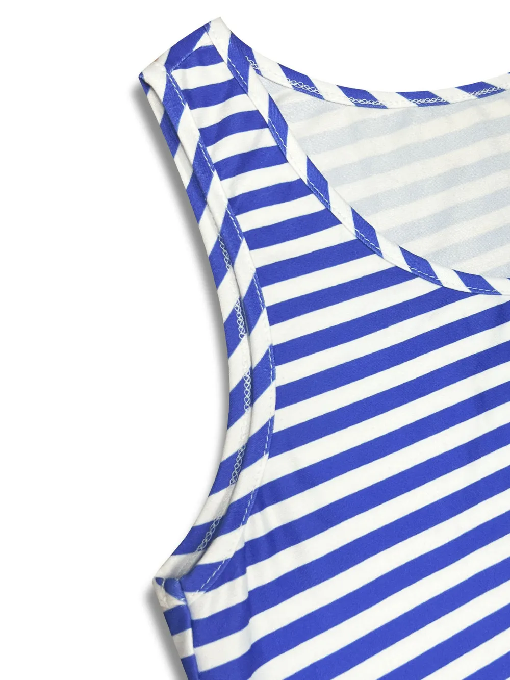 Casual Striped Tiered Ruffle Tank Dress, image 7